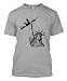 Statue Of Liberty Holding Assault Rifle Men's T-shirt (XL, LIGHT GRAY)
