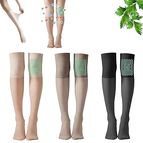 Ionic Correction Lymphatic Detoxification Long Tube Silk Stockings, 3 Pair Mugwort Acupressure Shaping Stretch Socks Ionic Correction Lymphatic Detoxification Long Tube Silk Stockings, 3 Pair Mugwort Acupressure Shaping Stretch Socks