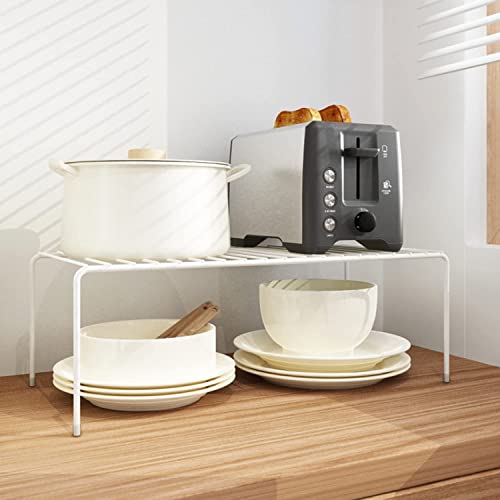 Orgneas Expandable Cabinet Shelf Organizer, Freezer Shelf Rack Kitchen Pantry Mug Plate Organizer For Cabinet Storage Spice Shelf Riser Rack With Scratch Resistant Feet, Set Of 2 #TOP3