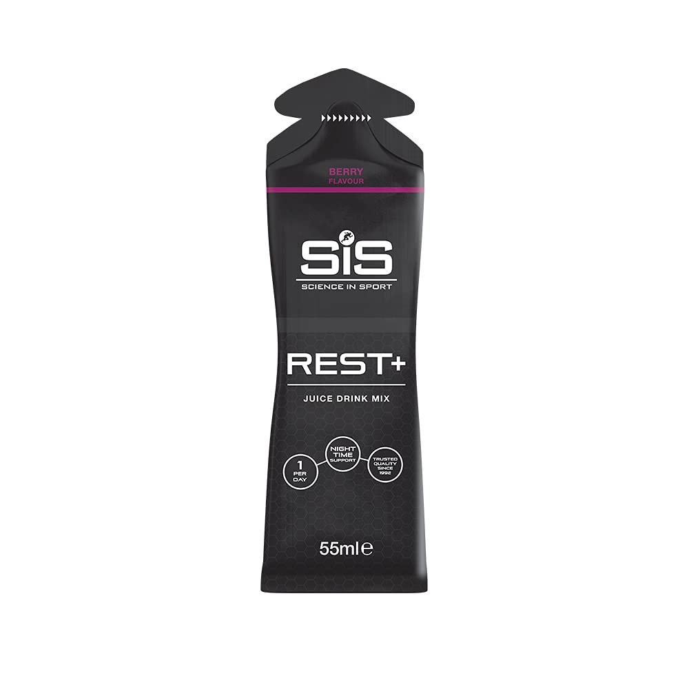 Science in SportRest+ Juice, Berry Flavour, Scientifically-Backed Sleep Formula, Pre-Bedtime Cold Drink or Hot Tea, 55 ml (10 Days Supply)