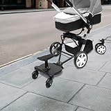 Robust und langlebig: Dieser Buggy Board ist aus hochwertigem, umweltfreundlichem PP, PU und EVA gefertigt, das robust und langlebig ist und eine lange Nutzungsdauer ermöglicht. Seine robuste Konstruktion und das breite Brett (13,07 x 9,65 Zoll) können Kinder mit einem Gewicht von bis zu 55 Pfund sicher tragen, und Kinder im Alter von 3 bis 7 Jahren können es mit Zuversicht fahren.