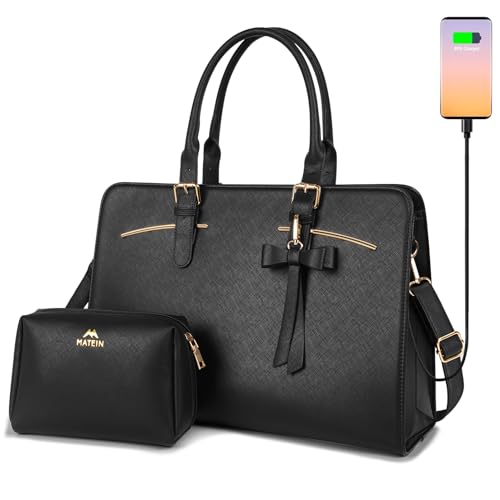 MATEIN Sacoche Ordinateur Femme, Sac Ordinateur Femme 15.6 Pouces...