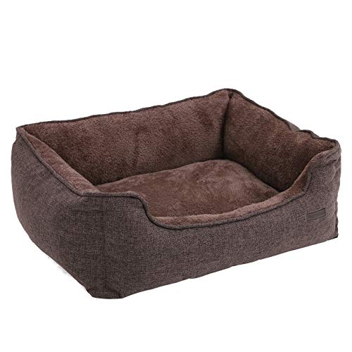 Lit Donut Pour Chien Et Chat - Doudou Moelleux, Bords Surélevés, Fond Antidérapant, Lavable, Tailles 50 à 120 Cm