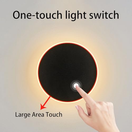 Lámpara de pared moderna con interruptor táctil y tres tonos de luz LED blanca 2