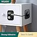 WILNIRY 1 Pack Refrigerator Door Lock with Code, Child Proof Fridge Door Lock Combination Lock for Kitchen Freezer, Cabinets and Drawers, Closets, Windows-Black (Black 1 Pack)