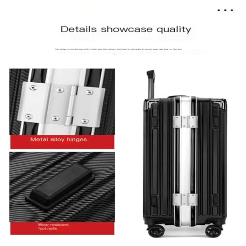 PANKERS Travel Suitcase Retro Anti-Collision Aluminum Frame Trolley Suitcase Anti-Fall Charging Port Suitcase for Men and Women Trolley Case4