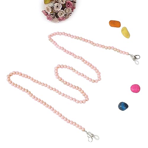 Image of Unisex Specs Holder Hook & Loop Anit Slip Eyewear Lanyard Beads Strap Chain
