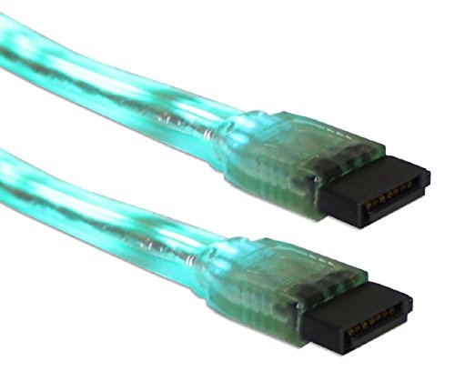 QVS Cable de Datos Interno Serial ATA Neon EL Verde