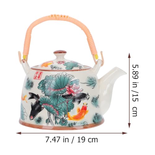 Théière vintage en céramique anti-brûlure pour infusion oolong
