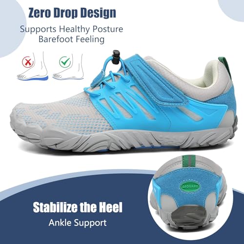 Image of SAGUARO Womens Mens Barefoot Shoes Minimalist Trail Runner Wide Toe Box Zero Drop Outdoor Cross Training Shoe