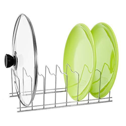 Blitzlabs Pan Pot Lid Holder Rack Organizer Lid And Pot Organizer Plate Holder For Kitchen Organizer For Plates, Cutting Boards, Bakeware, Cooling, Pots & Pans, Serving Trays, Stainless Steel #TOP1