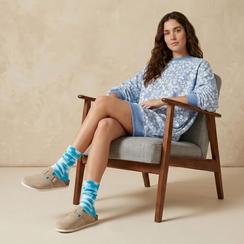 Image of COUVER Womens Scrunched Slouch Socks Soft Cotton Breathable Retro Crew or Knee High, Multiple Colors