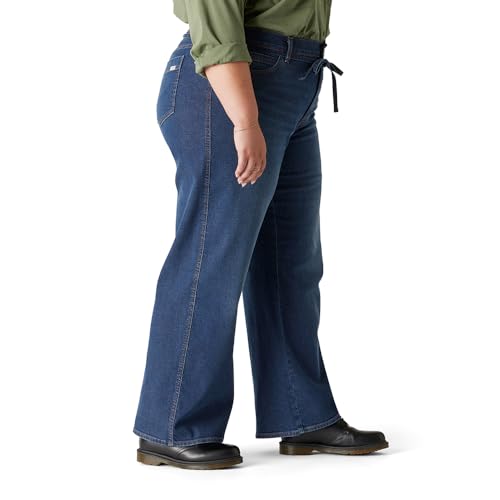 Levi Strauss Signature Women's Heritage Belted Wide Leg Jeans Mid-Rise Stretch Denim (Also Available in Plus)2