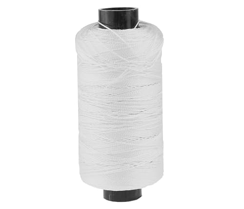 Litaijingnice White 350M Nylon Braided Cord, Diy Garden Twine String Sewing Cord, Kite Line Fishing Serving Thread (White)