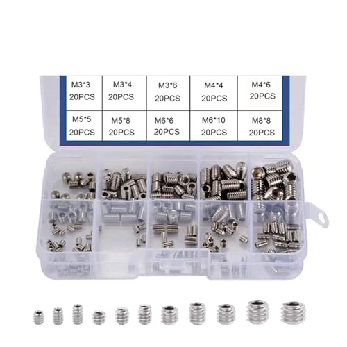 QASTGDE 200�� �A�����w�b�h�\�P�b�g�Z�p�Z�b�g �O���u�X�N�����[ �A�\�[�g�����g �J�b�v�|�C���g �X�e�����X�X�`�[�� M3/M4/M5/M6/M8 �v���X�`�b�N�{�b�N�X�t��(White 304 steel)