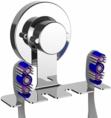 SIMPLELIFE Suction Cup, Mirror, Tile, Wall Mounted, Toothbrush Holder for Bathroom, Does NOT Fall Bathroom Organizer