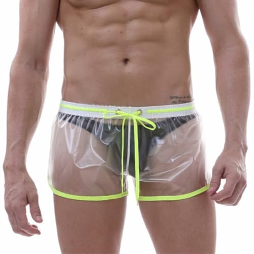Mendove Men's Fashionable Transparent Waterproof Beach Shorts Swim Trunks Size 35
