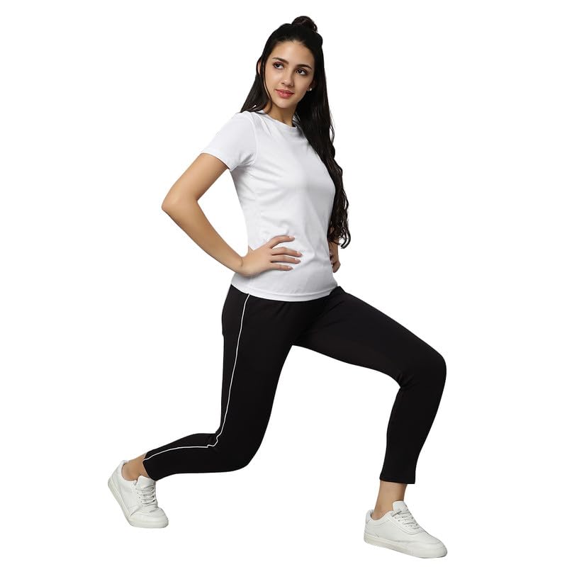 Image of omtex Dotty Athletics Tee for Women's | Short Sleeve Tees | Quick Dry Outdoor Running Gym Workout,Sports T-Shirt with Multipack Tee