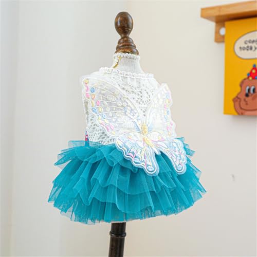 Disfraz vintage para perro pequeño vestido tul con encaje miniatura 7