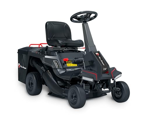 Lamborghini - Tractor Cortacésped Minirider de Gasolina 224cc, 6hp, Ancho de Corte 61cm (24'), Arranque Eléctrico, 5 Alturas y Saco Recogedor 150L