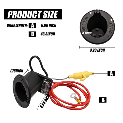 Panglong Club Car 101802101 DS Golf Cart DC Receptacle & 48V Fuse Assembly