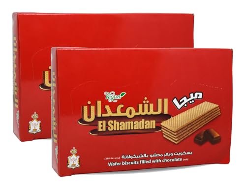 El Shamadan Wafer Biscuits With Premium Chocolate Cookies Roll Wafers