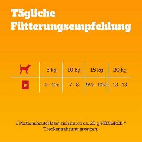 Pedigree DOGCARE Hundefutter Portionsbeutel Chunks in Soße Adult 40 x 100g