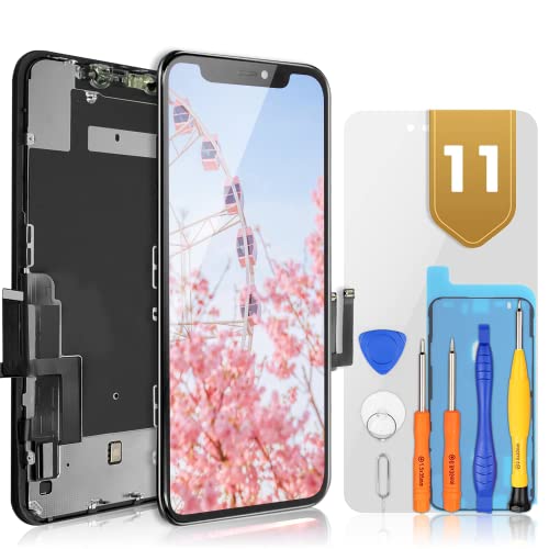 Bokman iPhone 11 フロントパネル 液晶パネル LCD ディスプレイ 画面修理 交換 修理キット+保護フィルム+防水シール付き