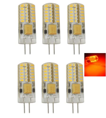 Best to Buy (6-PACK) Brightest 3-Watt G4 LED Bulb 12V AC/DC, 48 SMD 3014 LED, 3W Red Color (Jc10 Bi-pin 20W Replacement) Best to Buy (6-PACK) Brightest 3-Watt G4 LED Bulb 12V AC/DC, 48 SMD 3014 LED, 3W Red Color (Jc10 Bi-pin 20W Replacement)