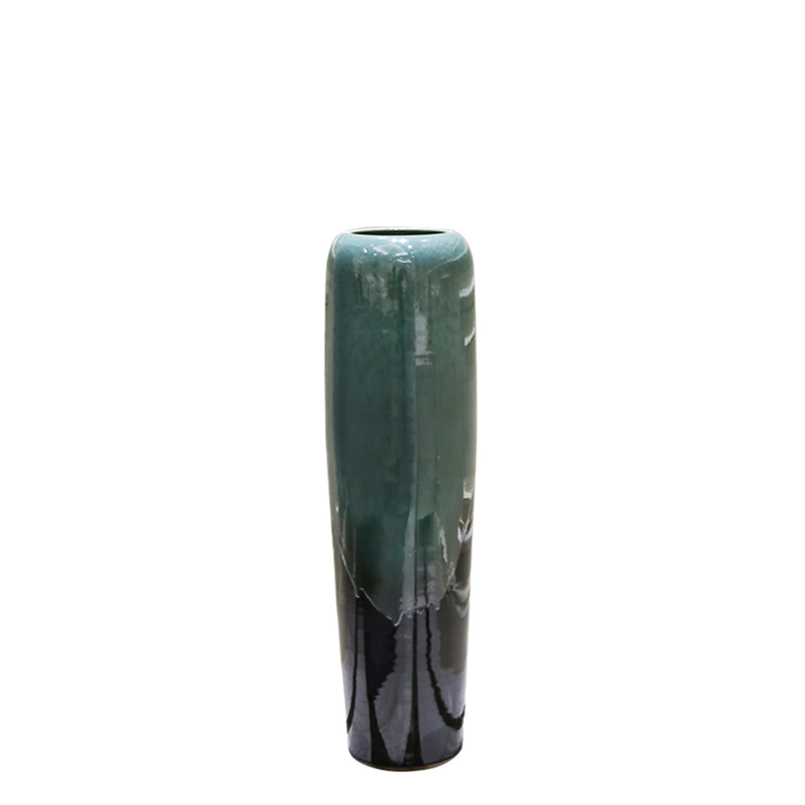 asdchZen Indoor Gardening Large Ceramic Vase, Hotel Lobby Villa Outdoor Courtyard Floor-Standing Vase,17 * 50CM