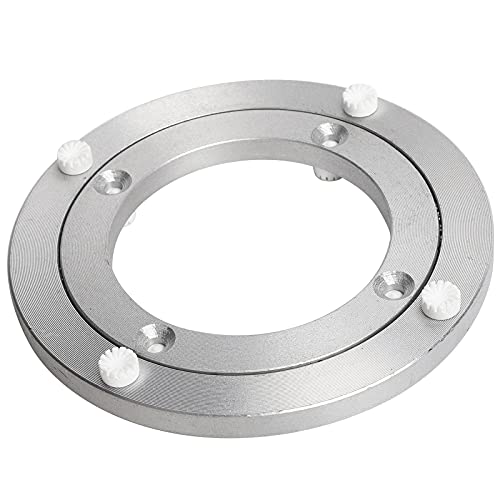 aqxreight Silent Turntable Improved Aluminum Alloy Rotating Hardware Turntable Stable and Nonslip for DiningTable PlateTable BearingRotating Tra Rotates Tr (5in)