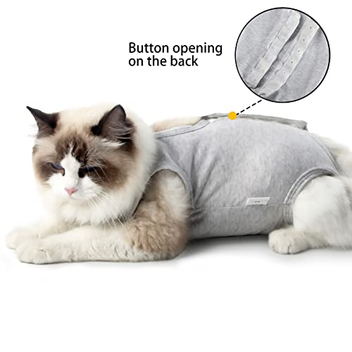 Cat Professional Recovery Suit for Abdominal Wounds or Skin Diseases, E-Collar Alternative for Cats after Surgery Wear,cat medical vest - Image 3