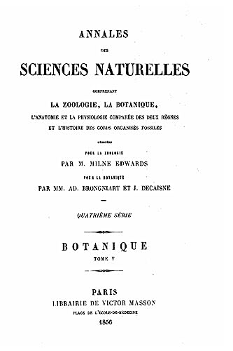 Annales des sciences naturelles - Tome V (French Edition)