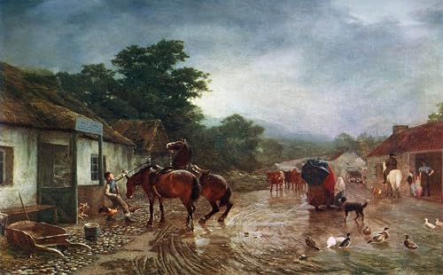 Peinture Murale un jour de pluie de Peter Graham Toile haut de gamme 60x90