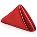 Lann's Linens - 1 Dozen 17" Cloth Dinner Table Napkins - Machine Washable Restaurant/Wedding/Hotel Quality Polyester Fabric - Red