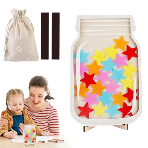 Tarro Magnético De Recompensas Para Niños, Tarro De Recompensas Con Estrellas Y Tabla De Estrellas Para El Comportamiento De Los Niños Que Inspira Entusiasmo Y Expectación