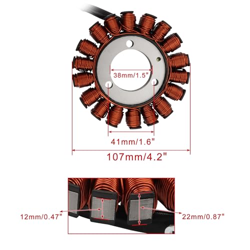 WOOSTAR 18 Coil 5 Wire Magneto Stator Replacement for Suzuki 2008-2012 GSF650 GSF650S Bandit 2007-2016 GSF1250 GSF1250S 2008-2016 GSX650 GSX650F Motorcycle OEM 32101-18H00 by WOOSTAR - Image 2