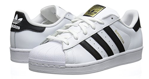 adidas Originals womens Superstar Sneaker, White/Black/White, 5 US