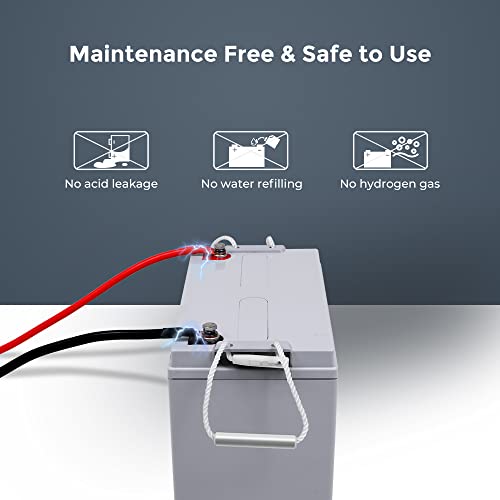 image for Renogy Deep Cycle AGM Battery 12 Volt 100Ah, 3% Self-Discharge Rate, 2