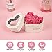 Rosaura Heart-Shaped Preserved Roses Gift Box - Real Forever Flowers for Christmas, Birthday, Valentine's & Mother's Day (pink, 7 roses)