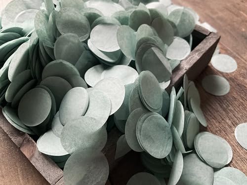 Inside My Nest Insidemynest Stone Green Sage Gray Round Circle Biodegradable Confetti Mix Eco Friendly cover