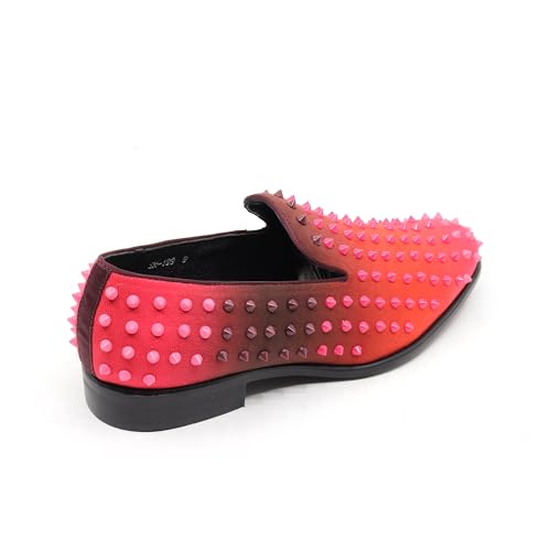 Image of Metrocharm Men's Fashion Smoking Gradient Spike Dress Tuxedo Loafers Slip On Shoes SM-199