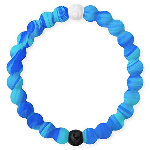 Lokai Silicone Beaded Bracelet Pair for Women & Men, Ocean - Large, 7 Inch Circumference - Silicone Jewelry Fashion Bracelet Slides-On for Comfortable Fit - Stretch Bead Friendship Bracelet