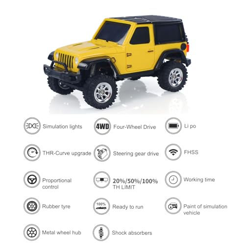 Image of US in Stock, 2.4G 1 /36 Remote Control Rock Crawler 3601 RC Off Road Car 4x4 RTR Model Vehicle Light Lipo Battery Radio Mini Toy Hobby Grade Model for Christmas Birthday Gift