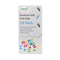 Premium Soft Grip and Non-slip Wave Design Clothes Pegs Weatherproof Laundry Washing Line Pegs for Indoor or Outdoor use Assorted Colours – Pack of 20 Pegs