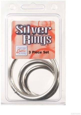 Waterproof Metal Rings 3 Pack (Sm, Md, Lg) - Silver