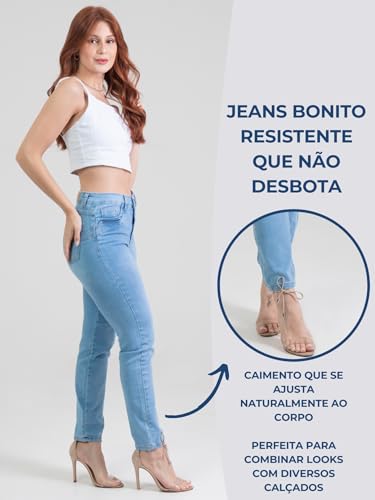 Calça Jeans Sawary Feminina Levanta Bumbum Lycra Elastano Elegante Moda Feminina Roupas Femininas Ca