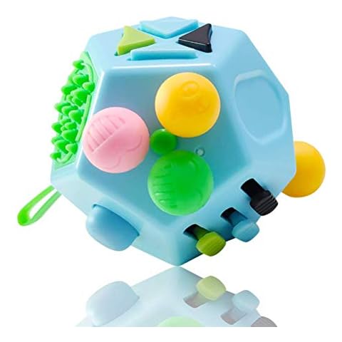 AimdonR 12-Sided Fidget Cube, 12 Sides Fidget Cube Toy Against Stress and Anxiety, Depression, Anti-Dice for Children and Adults Cover