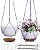 Koalaime 2 Pack Hanging Planters Set,10 Inch Indoor Outdoor Hanging Plant Pot Basket,Hanging Flower Pot with Drainage Hole with 3 Hooks for Garden Home…