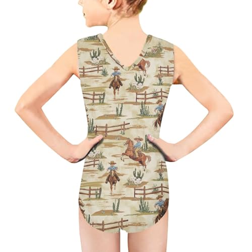 Image of INSTANTARTS Gymnastics Leotards Girl Dinosaur Dancewear Activewear Quick Dry